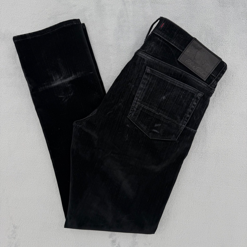 Robert Graham Mens Black Corduroy Pants Stretch Straight Leg Size 32‎